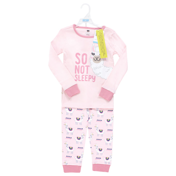 Hudson Baby Girl Cotton Pajama Set, Llama