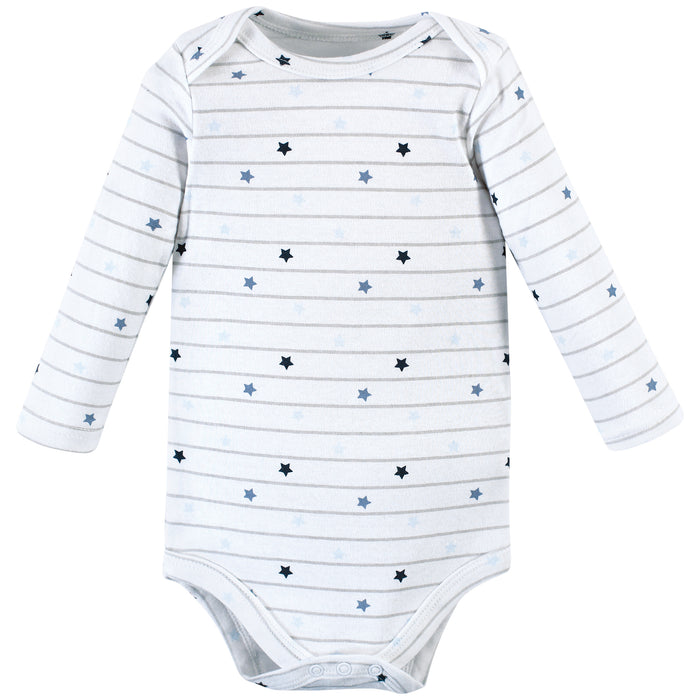 Hudson Baby Infant Boy Cotton Long-Sleeve Bodysuits, Mommys New Man