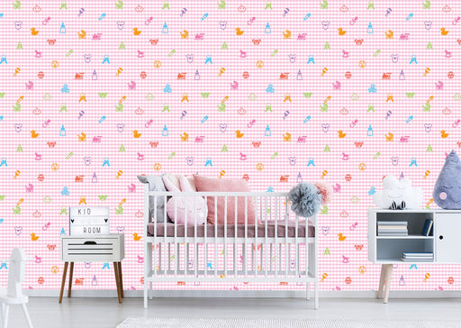 Fathead Baker Pink Kids -Peel & Stick Wallpaper