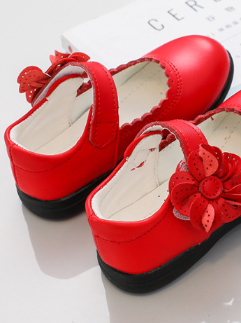 Mia Belle Girls Red Mary Jane Flats by Liv and Mia