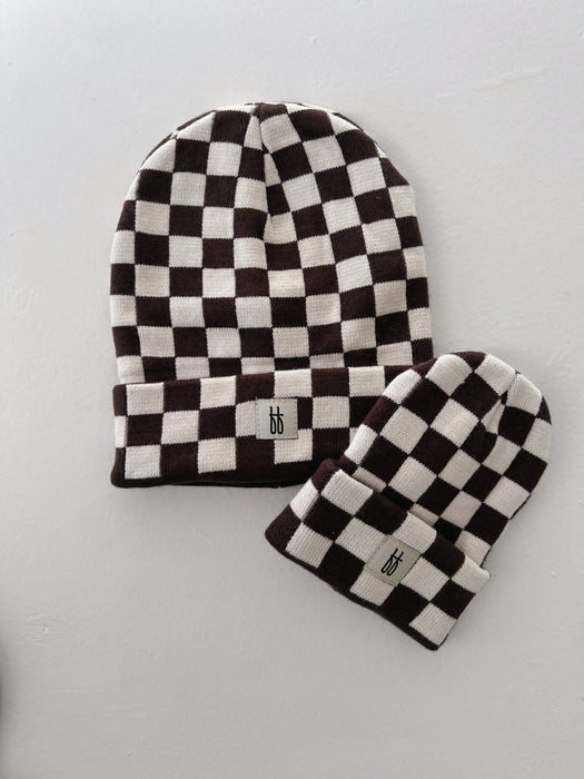 forever french Coffee & Cream Checkerboard | Beanie