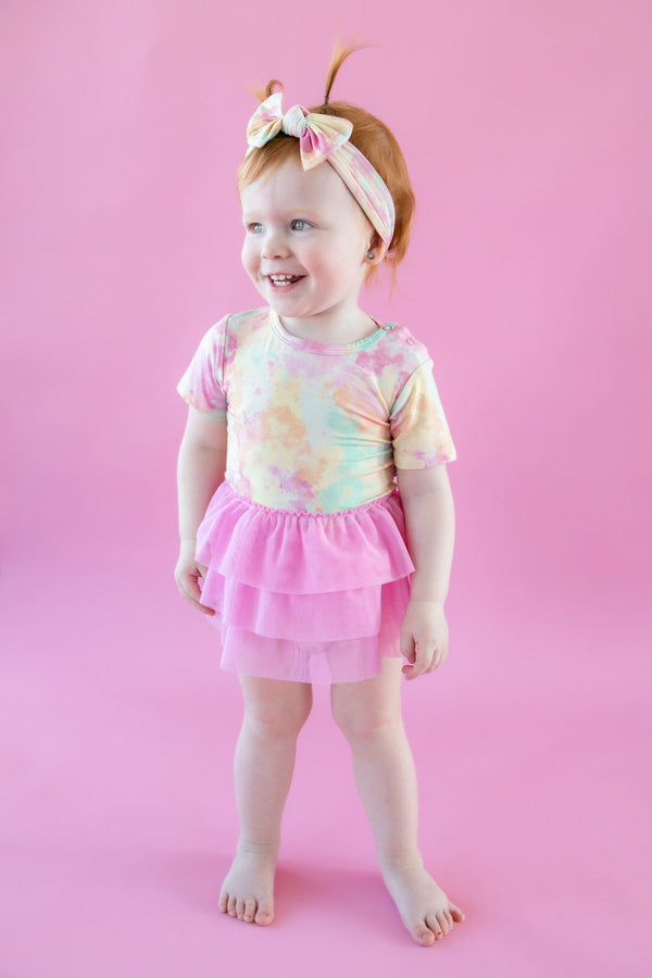 Dream Big Little Co RAINBOW CLOUDS DREAM TUTU BODYSUIT DRESS