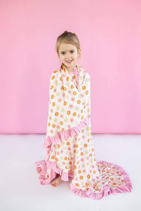 Dream Big Little Co FEELIN' FLOWERFUL DREAM RUFFLE BLANKET