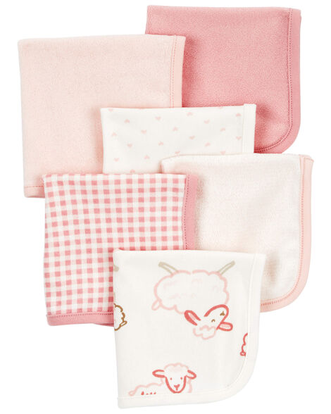 Carter's Washcloth Pink Ivory Print