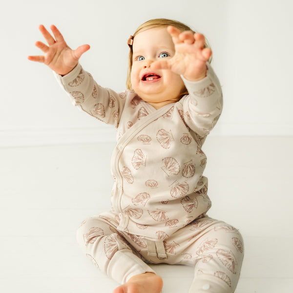 Makemake Organics Organic Baby Top & Pants Set -Seashells