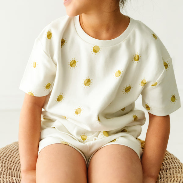 Makemake Organics Organic Baby Toddler T-shirt and Shorts Set - Sunshine