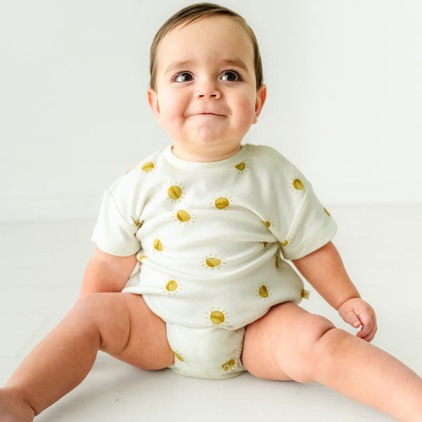 Makemake Organics Organic Baby Bubble Romper - Sunshine