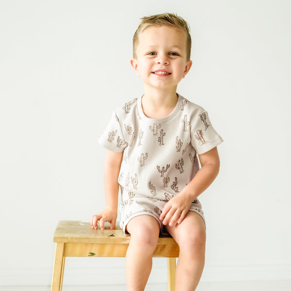 Makemake Organics Organic Baby Toddler Tee and  Shorties Set - Cactus