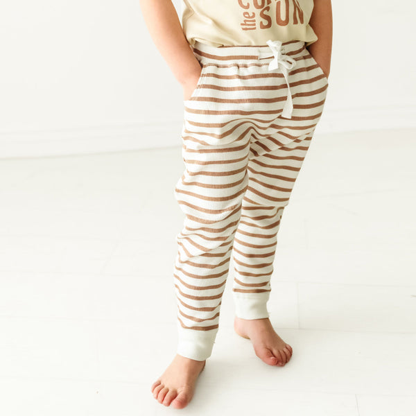 Makemake Organics Organic Baby Toddler Harem Pants - Stripes