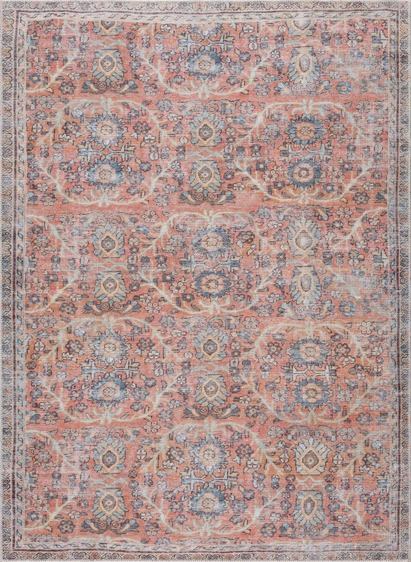 Hauteloom Urpi Rose & Blue Washable Area Rug