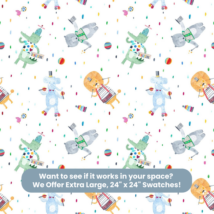 TeepeeJoy Animals Theme Nursery Wallpaper - Whimsical Party