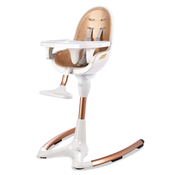 Hot Mom Baby Highchair with Adjustable Recline, 360° Rotation Seat in White