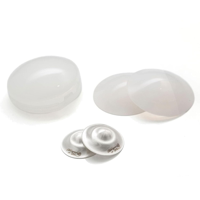 MOOGCO The Original Silver Nursing Cups with Silicone Pads - Experience the Difference