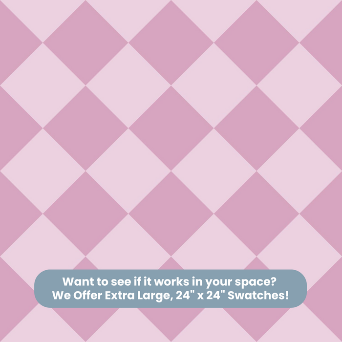 TeepeeJoy Geometric Themed Wallpaper - Harlequin Pink