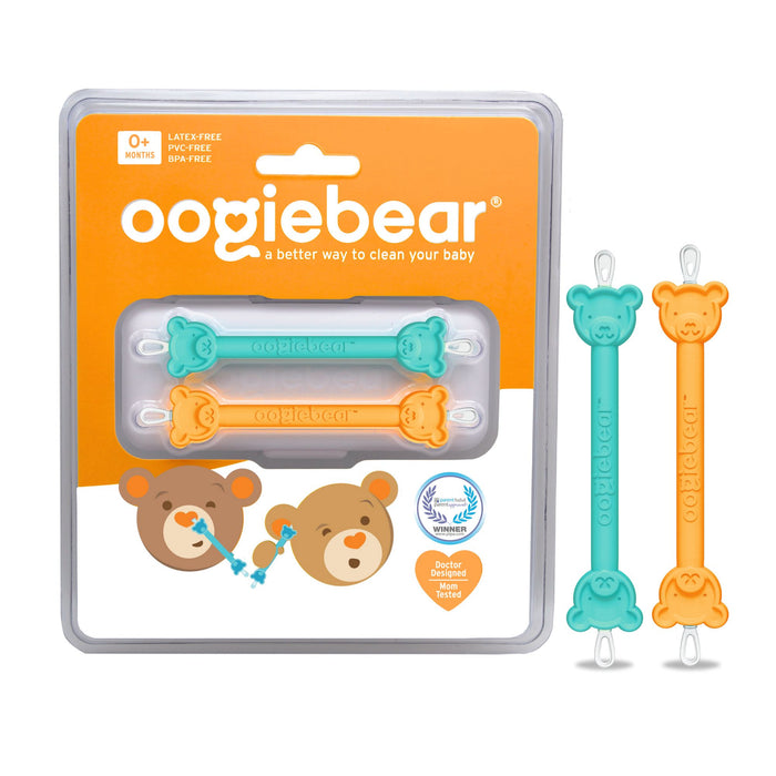 Oogiebear 2pk Baby Nose and Earwax Picker with Case