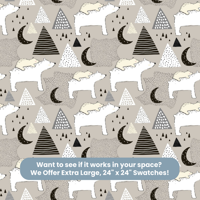 TeepeeJoy Kids and Nursery Bear Wallpaper - Em-BEARace