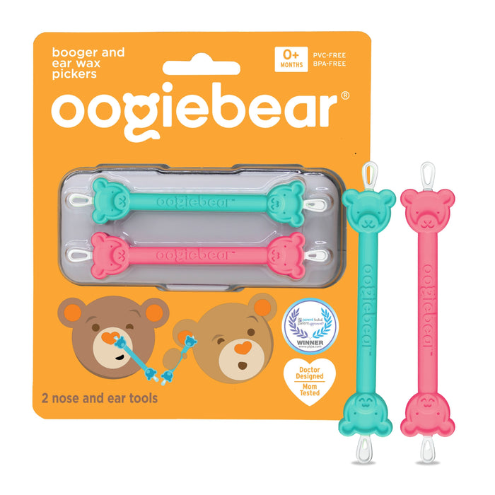 Oogiebear 2pk Baby Nose and Earwax Picker with Case