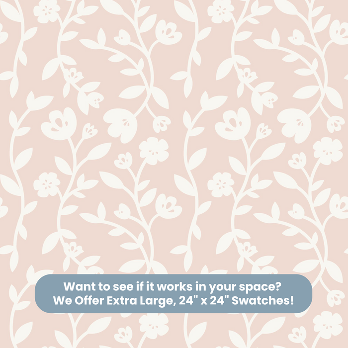 TeepeeJoy Floral Themed Wallpaper - Blushing Petals