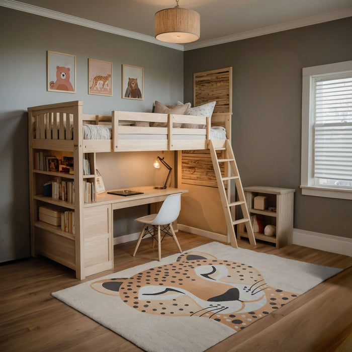 TeepeeJoy Nursery and Kids Cheetah Rug - Dapper Dots