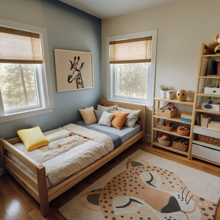 TeepeeJoy Nursery and Kids Cheetah Rug - Dapper Dots