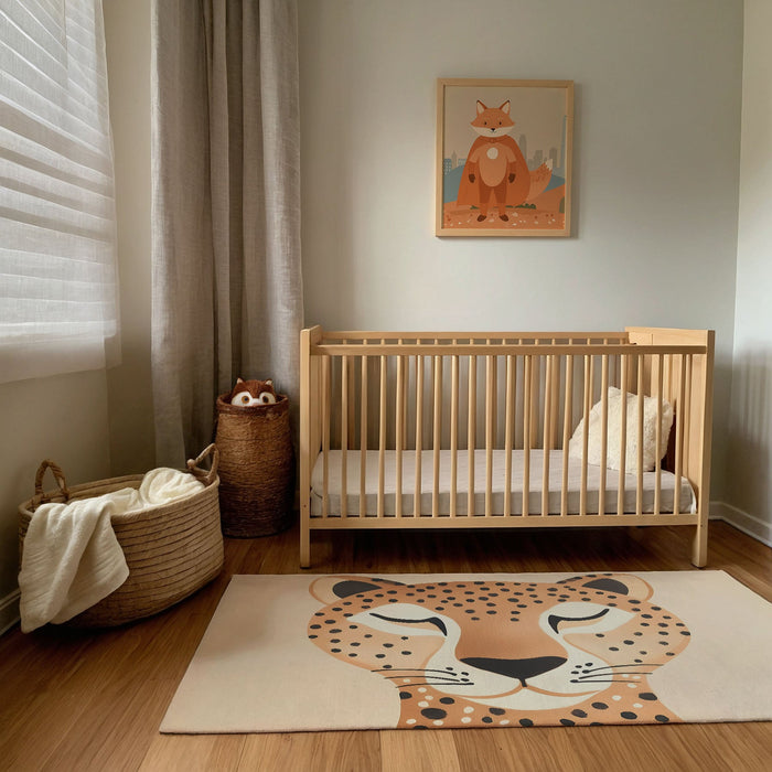 TeepeeJoy Nursery and Kids Cheetah Rug - Dapper Dots