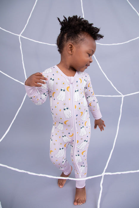 Bird & Bean Bamboo One Piece Zip Pajama - Ghouls Just Want to Have Fun