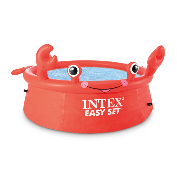 Intex 26100EH Happy Crab Easy Set 6ft x 20in Round Inflatable Ring Kiddie Pool