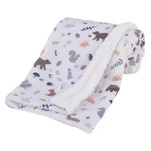 Ever & Ever Woodland Friends Sherpa Baby Blanket