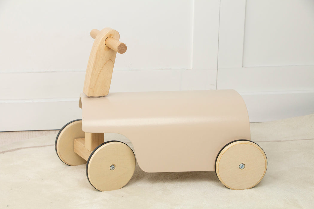 Avenlur Kids Toddler Wooden Ride-On Toy with Wheels and Walker