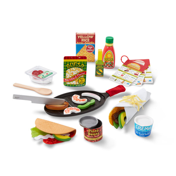 Melissa & Doug Fill & Fold Taco & Tortilla 44-Piece Play Set