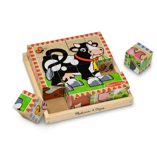 Melissa & Doug Farm Cube Puzzle-16 Pieces