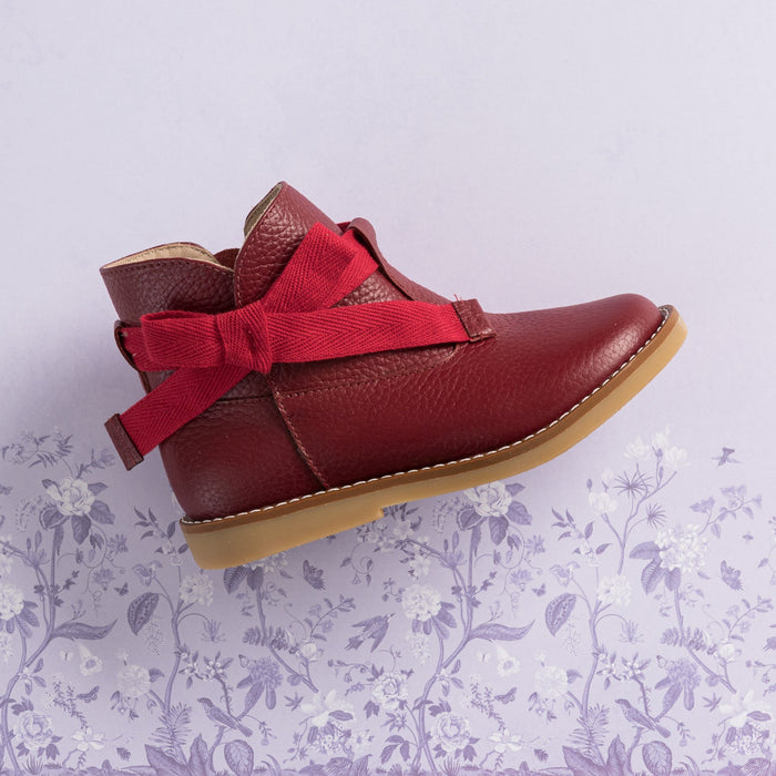 Elephantito Sunny Bootie with Bow Red