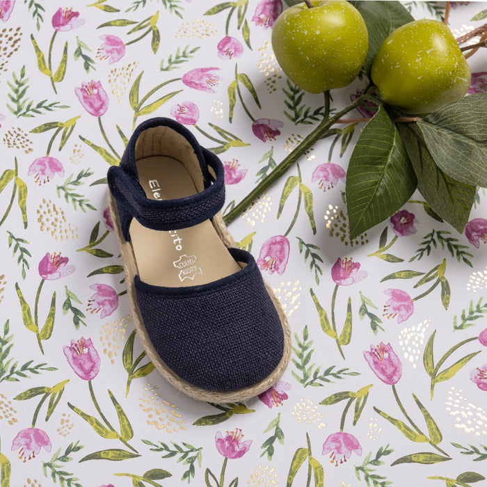 Elephantito Linen Classic Espadrille Navy