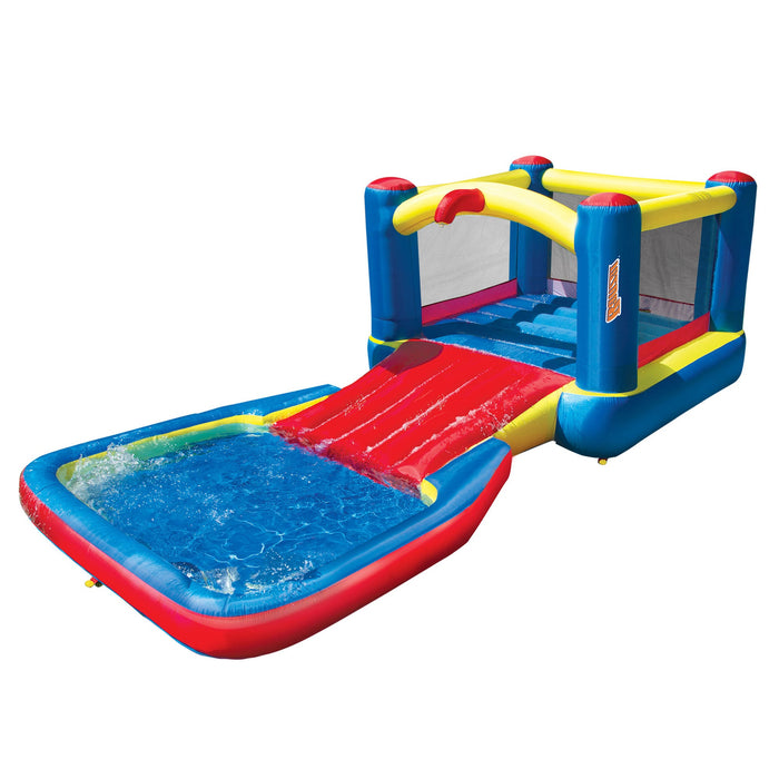 Banzai Bounce N Splash Outdoor Water Park Aquatic Activity Play Center w/ Slide