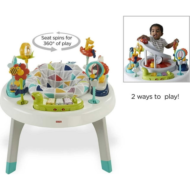 Fisher Price 2-in-1 Sit-to-Stand Activity Center Spin ‘n Play Safari