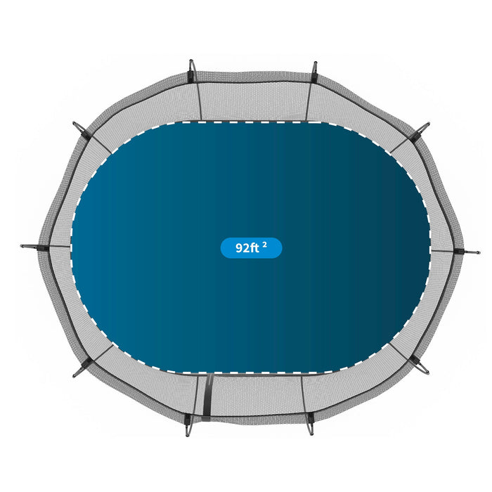 Springfree Trampoline Kids Outdoor Large Oval 8 x 13' Trampoline with Enclosure