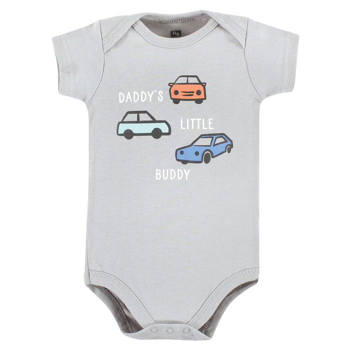 Hudson Baby 5-Pack Cotton Bodysuits, Fun Transportation