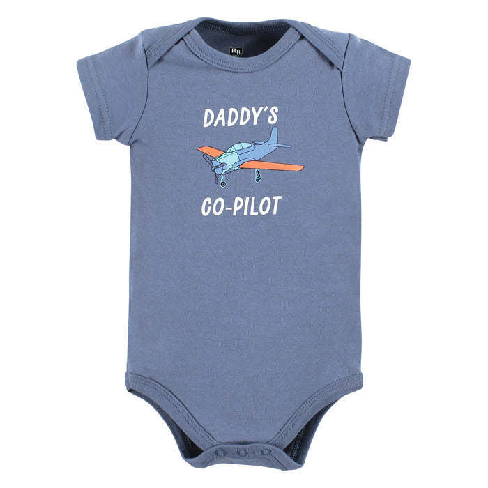 Hudson Baby 5-Pack Cotton Bodysuits, Fly High