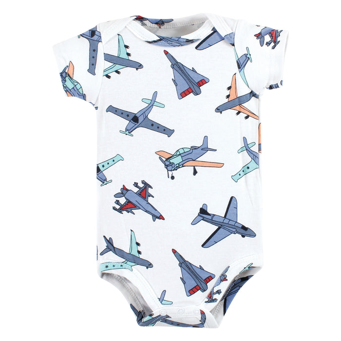 Hudson Baby 5-Pack Cotton Bodysuits, Fly High