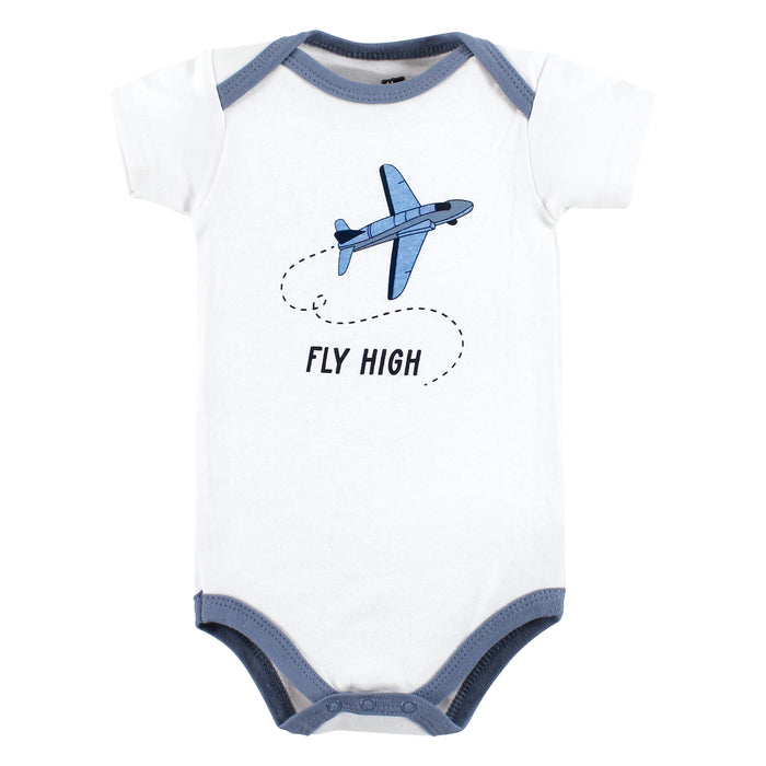 Hudson Baby 5-Pack Cotton Bodysuits, Fly High