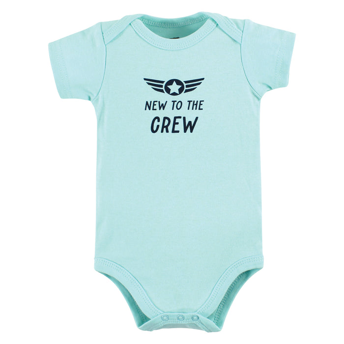 Hudson Baby 5-Pack Cotton Bodysuits, Fly High