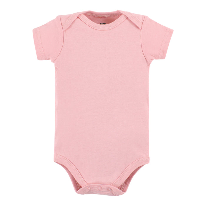 Hudson Baby Infant Girl Cotton Bodysuits, Flower Market
