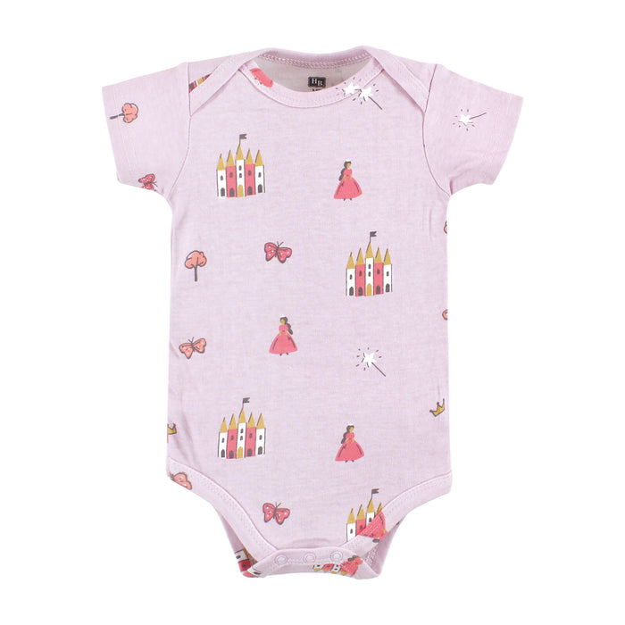 Hudson Baby Infant Girl Cotton Bodysuits, Princess Castle