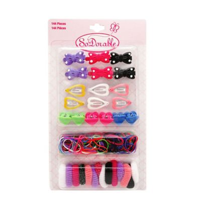 So'dorable 144 Piece Ponyholders and Clips Set