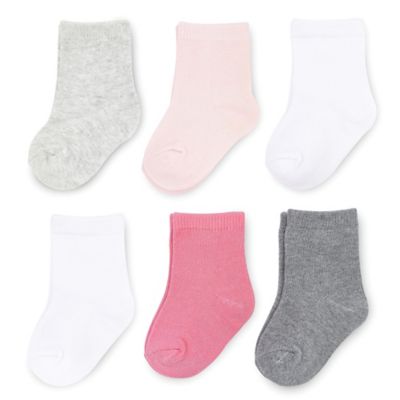 Goldbug 6 Pack Crew Socks in Pink