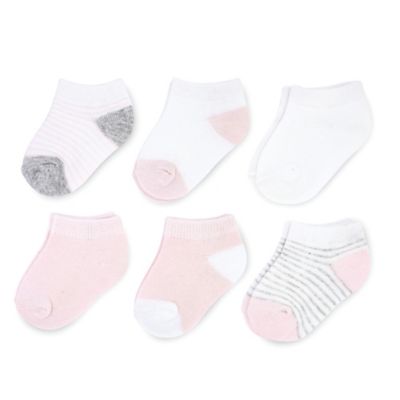 Goldbug 6 Pack Ankle Socks in Pink