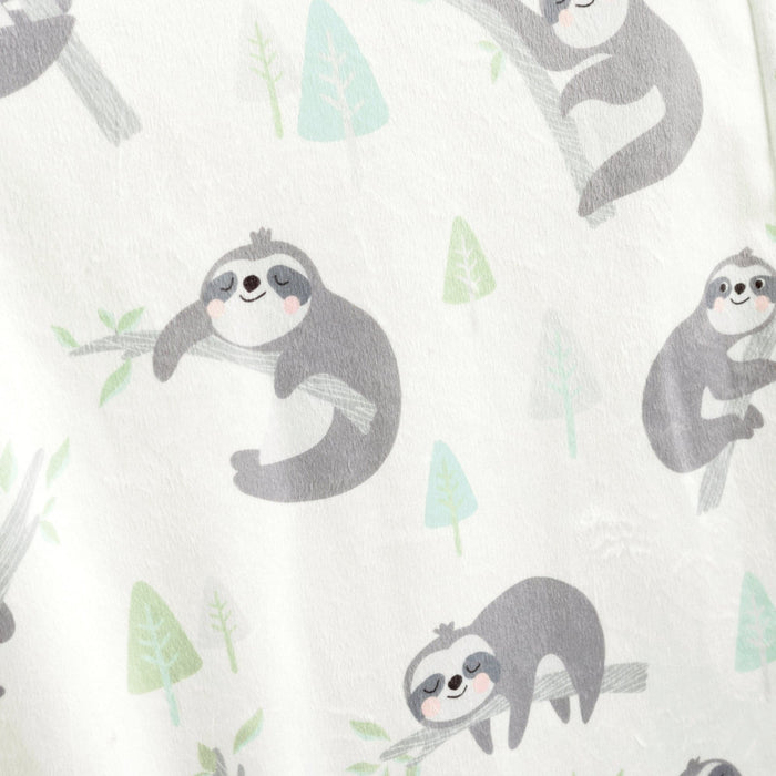 LushDecor Hygge Sloth Soft Sherpa Baby Blanket