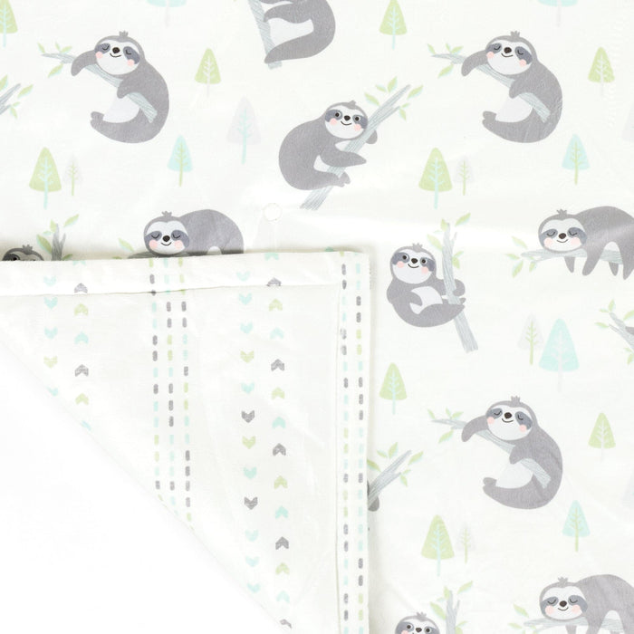 LushDecor Hygge Sloth Reversible Soft & Plush Oversized Baby Blanket