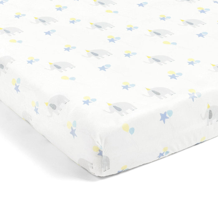 LushDecor Elephant Balloon Soft & Plush Fitted Crib Sheet