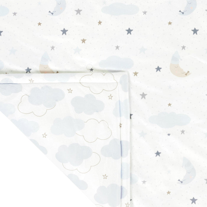 LushDecor Goodnight Little Moon Reversible Soft & Plush Oversized Baby Blanket